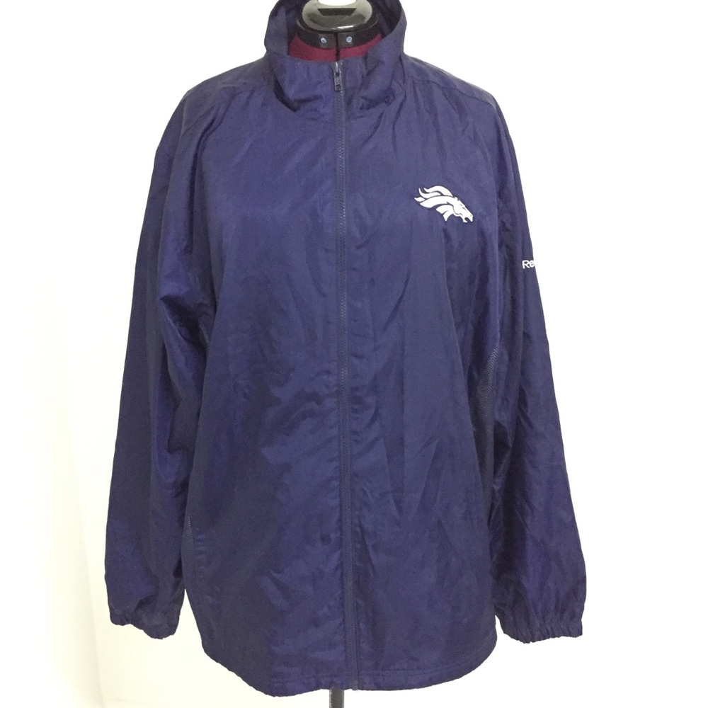 XL REEBOK NFL Denver Broncos Navy Windbreaker